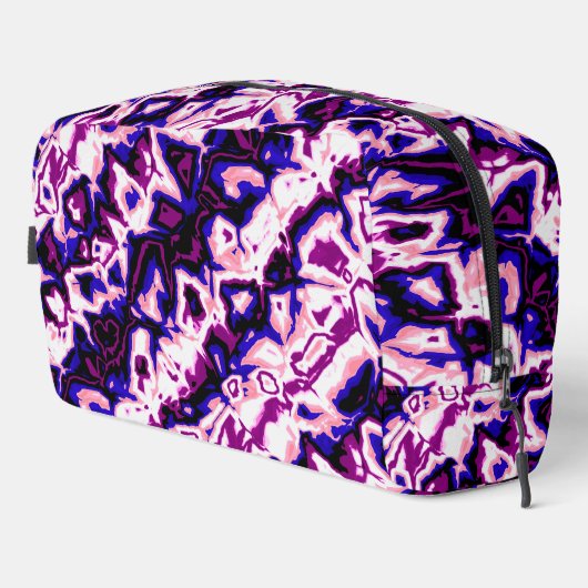 Funky Boho Retro Marmer Strepen Genderfluid Pride Toilettasje (Rechterhoek)