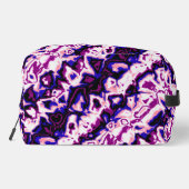 Funky Boho Retro Marmer Strepen Genderfluid Pride Toilettasje (Achterkant)