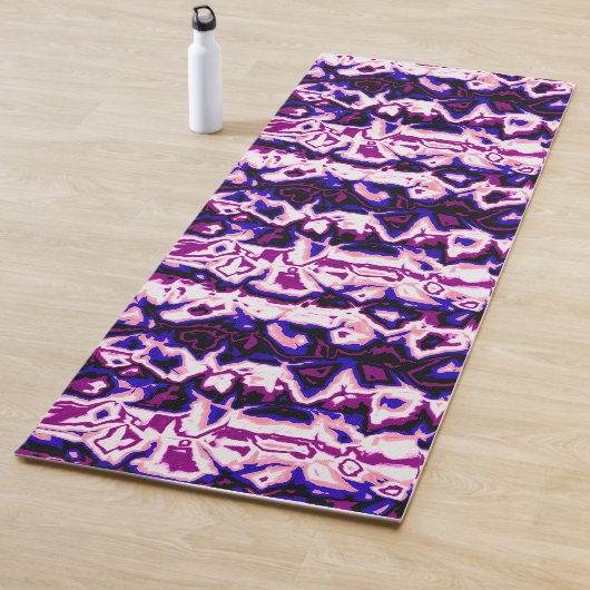 Funky Boho Retro Marmer Strepen Genderfluid Pride Yogamat (In situ)