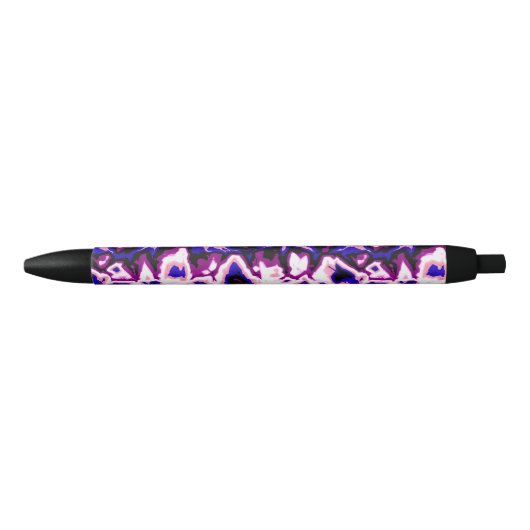 Funky Boho Retro Marmer Strepen Genderfluid Pride Zwarte Inkt Pen (Voorkant)