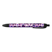 Funky Boho Retro Marmer Strepen Genderfluid Pride Zwarte Inkt Pen (Bodem)
