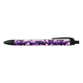 Funky Boho Retro Marmer Strepen Genderfluid Pride Zwarte Inkt Pen (Bovenkant)