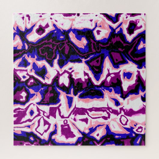 Funky Boho Retro Marmeren Strepen Genderfluid Prid Legpuzzel (Verticaal)