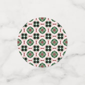Funky Boho Retro Schattig Abstract Kerstpatroon Confetti (Kleine voorkant)