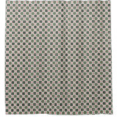 Funky Boho Retro Schattig Abstract Kerstpatroon Douchegordijn (Voorkant)