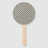 Funky Boho Retro Schattig Abstract Kerstpatroon Handwaaier (Achterkant)