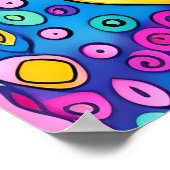 Funky Boho Rooster Boerderij Dierenportretkunst Poster (Hoek)