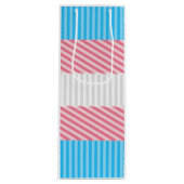 Funky Boho Streep Abstract Transgender Pride Vlag Wijn Cadeautas (Voorkant)