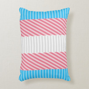 Funky Boho Streep Abstracte Transgender Pride Flag Accent Kussen
