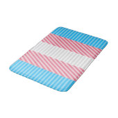 Funky Boho Streep Abstracte Transgender Pride Flag Badmat (Gekanteld)