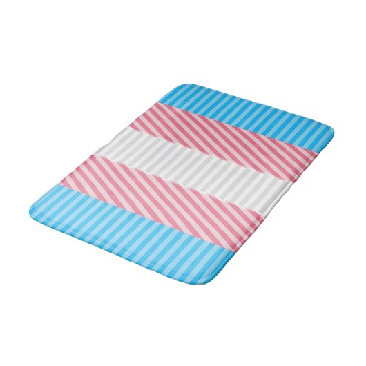 Funky Boho Streep Abstracte Transgender Pride Flag Badmat (Gekanteld)