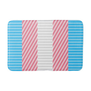 Funky Boho Streep Abstracte Transgender Pride Flag Badmat