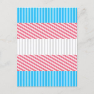 Funky Boho Streep Abstracte Transgender Pride Flag Briefkaart