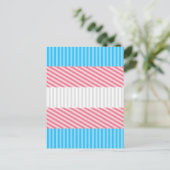 Funky Boho Streep Abstracte Transgender Pride Flag Briefkaart (Staand voorkant)