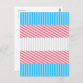 Funky Boho Streep Abstracte Transgender Pride Flag Briefkaart (Voorkant / Achterkant)