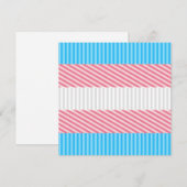 Funky Boho Streep Abstracte Transgender Pride Flag Feestdagenkaart (Voorkant / Achterkant)