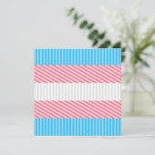 Funky Boho Streep Abstracte Transgender Pride Flag Feestdagenkaart (Staand voorkant)