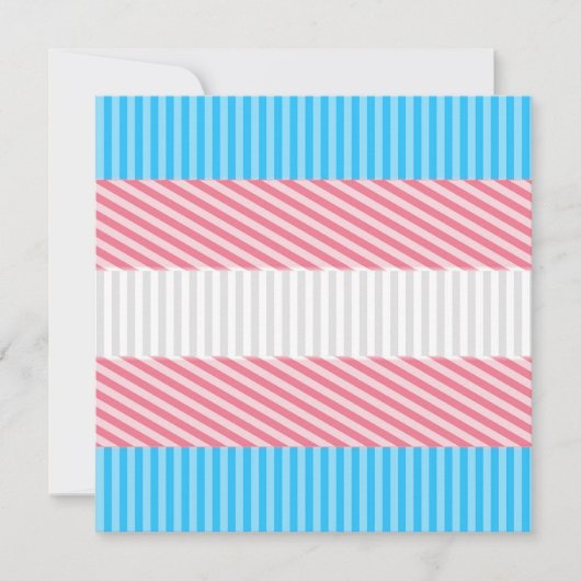 Funky Boho Streep Abstracte Transgender Pride Flag Feestdagenkaart (Voorkant)