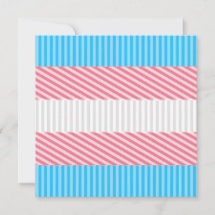 Funky Boho Streep Abstracte Transgender Pride Flag Feestdagenkaart