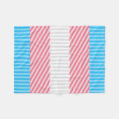 Funky Boho Streep Abstracte Transgender Pride Flag Fleece Deken (Voorkant (Horizontaal))