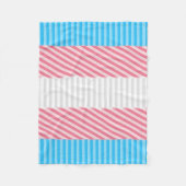 Funky Boho Streep Abstracte Transgender Pride Flag Fleece Deken (Voorkant)