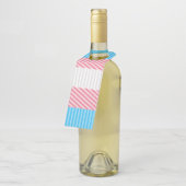 Funky Boho Streep Abstracte Transgender Pride Flag Flessenhanger (Schuin)