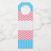 Funky Boho Streep Abstracte Transgender Pride Flag Flessenhanger (Achterkant)