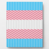 Funky Boho Streep Abstracte Transgender Pride Flag Fotoplaat (Voorkant)