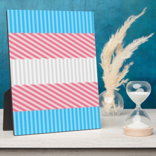 Funky Boho Streep Abstracte Transgender Pride Flag Fotoplaat (Zijkant)