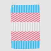 Funky Boho Streep Abstracte Transgender Pride Flag Golfhanddoek (Voorkant)