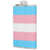 Funky Boho Streep Abstracte Transgender Pride Flag Heupfles (Links)