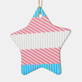 Funky Boho Streep Abstracte Transgender Pride Flag Keramisch Ornament (Links)