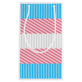 Funky Boho Streep Abstracte Transgender Pride Flag Klein Cadeauzakje (Voorkant)