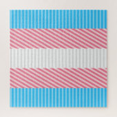 Funky Boho Streep Abstracte Transgender Pride Flag Legpuzzel (Verticaal)