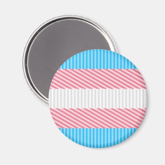 Funky Boho Streep Abstracte Transgender Pride Flag Magneet (Voorkant / Achterkant)