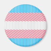 Funky Boho Streep Abstracte Transgender Pride Flag Magneet (Voorkant)