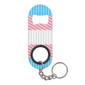 Funky Boho Streep Abstracte Transgender Pride Flag Mini Flessenopener (Achterkant)