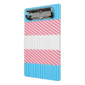 Funky Boho Streep Abstracte Transgender Pride Flag Mini Klembord (Angled2)