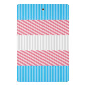 Funky Boho Streep Abstracte Transgender Pride Flag Mini Klembord (Achterkant)