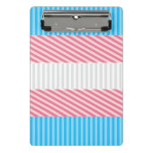 Funky Boho Streep Abstracte Transgender Pride Flag Mini Klembord (Voorkant)