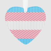 Funky Boho Streep Abstracte Transgender Pride Flag Ornament (voorkant)