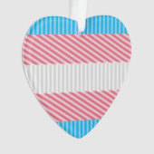 Funky Boho Streep Abstracte Transgender Pride Flag Ornament (voorkant)
