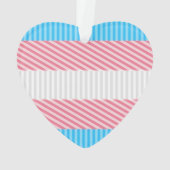 Funky Boho Streep Abstracte Transgender Pride Flag Ornament (achterkant)