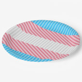 Funky Boho Streep Abstracte Transgender Pride Flag Papieren Bordje (Gekanteld)