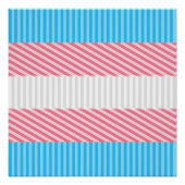 Funky Boho Streep Abstracte Transgender Pride Flag Perfect Poster (Voorkant)