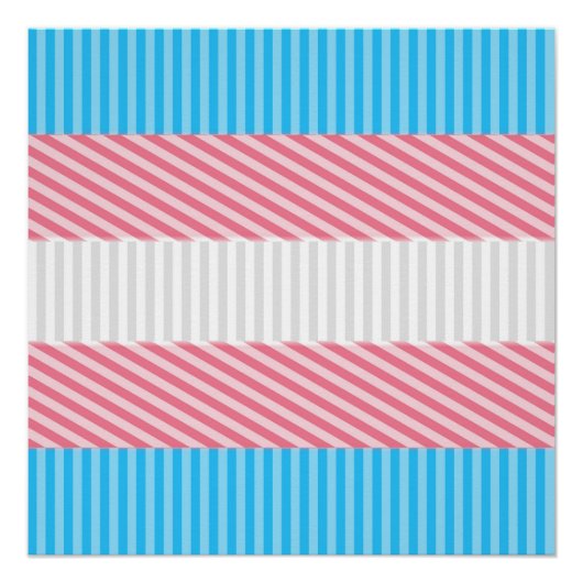 Funky Boho Streep Abstracte Transgender Pride Flag Perfect Poster (Voorkant)