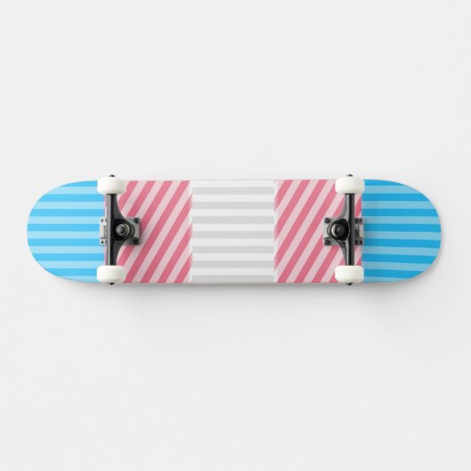 Funky Boho Streep Abstracte Transgender Pride Flag Persoonlijk Skateboard (Horizontaal)