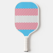 Funky Boho Streep Abstracte Transgender Pride Flag Pickleball Paddle (Achterkant)