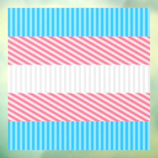 Funky Boho Streep Abstracte Transgender Pride Flag Raamsticker (Vel 3)