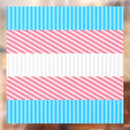 Funky Boho Streep Abstracte Transgender Pride Flag Raamsticker (Vel 2)